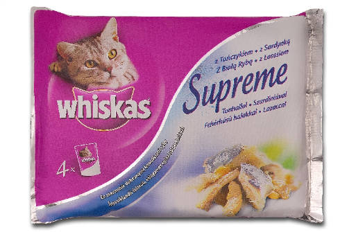 Whiskas Adult Halas Kedvencek - Alutasakos (lazac, tonhal) aszpikban - macskák részére (12x85g)
