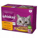 Whiskas Adult "Baromfi Lakomák" - Alutasakos (csirke,pulyka) zselében - macskák részére (12x85g)