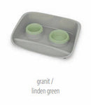 Plana Stella Bowl Set - műanyag, tál szett (szürke/hársfa zöld) kisállatok részére (46x35x12cm)