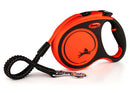 Flexi Xtreme "L" (black/orange) - szalagos automata póráz (5m) max:65kg
