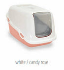 Plana Ella - Fedeles, szénszűrő betétes macska WC (rózsaszín/fehér) 57x39x38cm