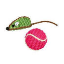 Trixie Set of Toys - sizál játék (labda/egér) macskák részére (Ø4cm)