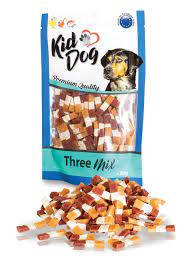 KidDog Three Mix - jutalomfalat (csirke,kacs,tőkehal) kutyák részére (80g)