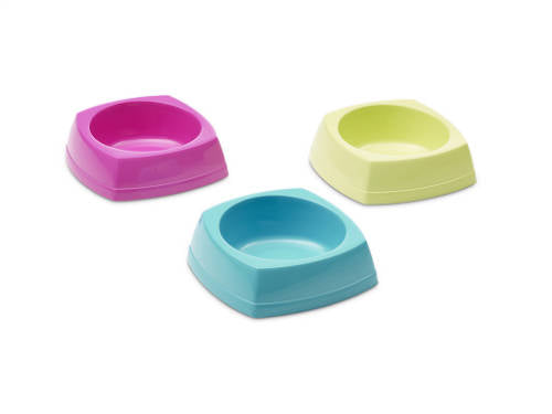 SAVIC Nibble Plastic Bowl - Műanyagtál (vegyes színekben) törpenyulak részére (16x16x5,5cm)