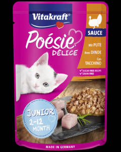 Vitakraft Junior Poésie Déli Sauce - nedvestáp (pulyka) kölyök macskák részére (85g)