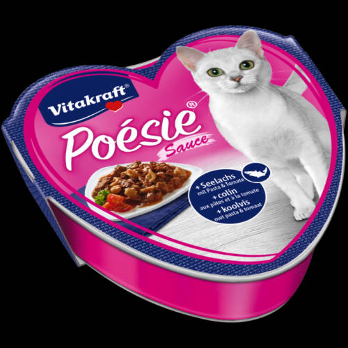 Vitakraft Poésie Sauce alutálkás - nedveseledel (tengeri lazac, tészta, paradicsomszósz) macskák részére (85g)