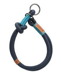Trixie Be Nordic Collar - nyakörv fonott kötélből (sötétkék/világoskék) XS-S (30cm/Ø6mm)