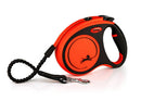 Flexi Xtreme "M" (black/orange) - szalagos automata póráz (5m) max:35kg