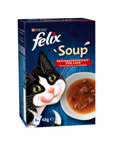 Felix Soup Házias válogatás (marha,csirke,bárány) szószban macskák részére (6x48g)