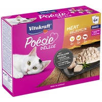 Vitakraft Poésie Délice Sauce Meat Selection - nedvestáp (csirke,pulyka,marha) macskák részére (6x85g)