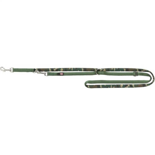 Trixie Premium Adjustable Lead with Neoprene Padding - álítható póráz (terepszínű/sötét zöld) XS (2m/10mm)