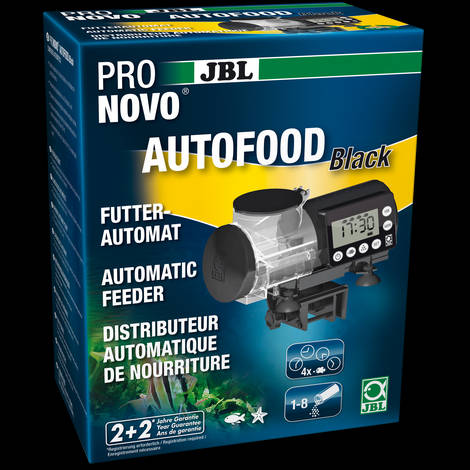 JBL ProNovo AutoFood Black - automata etető (fekete) akváriumukhoz (125ml+250ml)