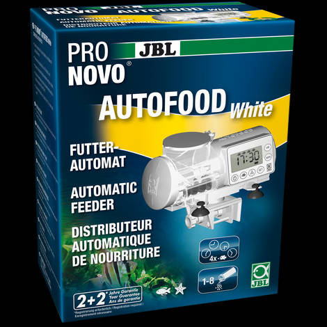 JBL ProNovo AutoFood White - automata etető (fehér) akváriumukhoz (125ml+250ml)
