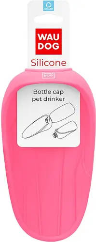 WAUDOG Silicone Bottle cup pet drinker - itató tál PET palackra (pink) kutyák részére (16,5x9cm)