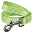 WAUDOG Re-cotton, Reflective Dog Leash (L-XXL) - póráz, újrahasznosított pamutból (világoszöld, fényvisszaverő csíkkal) kutyák részére (25mm/150cm)