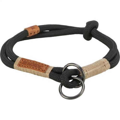Trixie Be Nordic Collar - nyakörv fonott kötélből (fekete/homok) kutyák részére (M:45cm/Ø8mm)