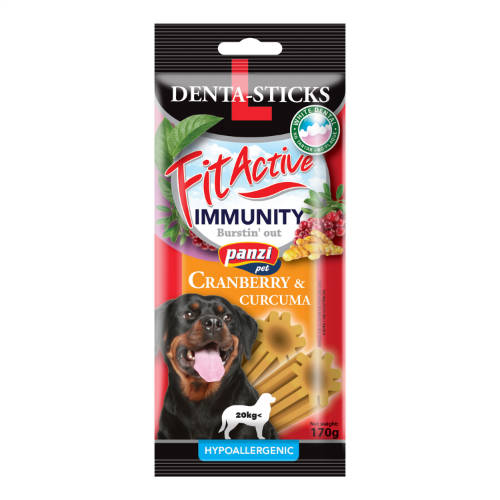 FitActive SNACK Denta-Sticks Hypoallergenic Immunity "L" - jutalomfalat (vörösáfony, kurkuma) kutyák részére (170g)