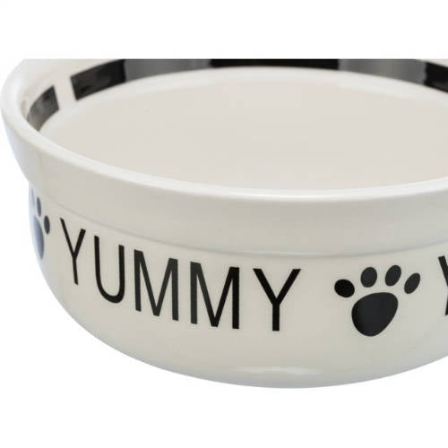 Trixie Ceramic bowl - tál (kerámia, fekete/fehér) 1,6 l/ø 20cm