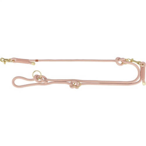 Trixie soft rope adjustable lead - kiképzőpóráz, fontt kötélből (rózsaszín/világos rózsaszín) kutyák részére (S–XL:2m/Ø10mm)