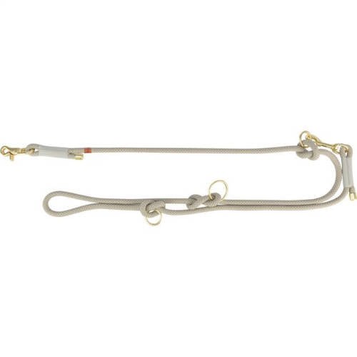 Trixie soft rope adjustable lead - kiképzőpóráz, fontt kötélből (világosszürke/szürke) kutyák részére (S–XL:2m/Ø10mm)