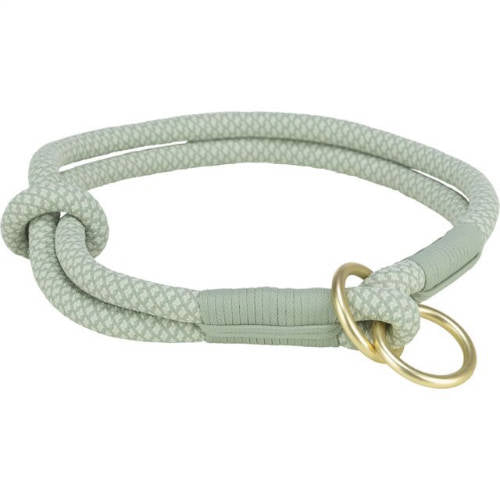 Trixie soft rope semi-choke, puha félfojtó kötélnyakörv, M:45cm/10mm, zsálya/menta