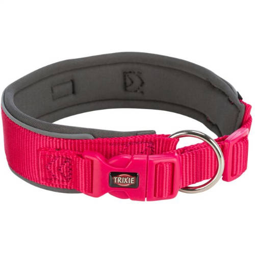 Trixie premium collar, extra wide (S-M) - nyakörv (extra széles,fukszia/grafit) kutyák részére (S-M) 33-42cm/35mm
