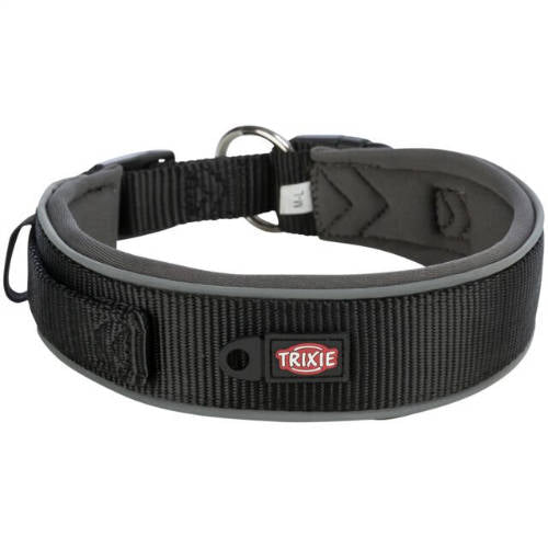 Trixie premium collar, extra wide (L) - nyakörv (extra széles,fekete/grafit) kutyák részére (L) 46-55cm/50mm