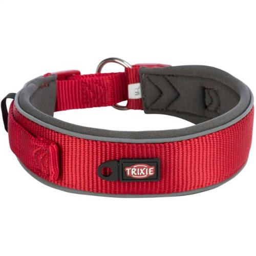 Trixie premium collar, extra wide (L) - nyakörv (extra széles,piros/grafit) kutyák részére (L) 46-55cm/50mm