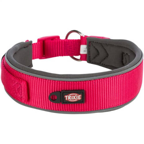 Trixie premium collar, extra wide (L) - nyakörv (extra széles,fukszia/grafit) kutyák részére (L) 46-55cm/50mm
