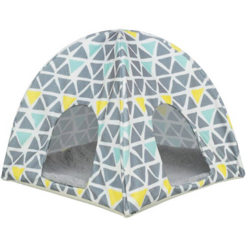 Trixie WigWam Sunny - sátor (szürke/ mintás) tengerimalacok és nyulak részére (37x35x37cm)