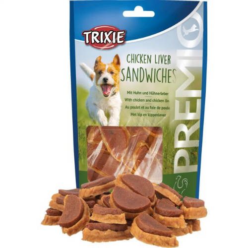 Trixie PREMIO Sandwiches Chicken and Chicken Liver - jutalomfalat (csirke,csirkemáj) kutyák részére (100g)