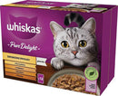 Whiskas Pure Delight Adult - Alutasakos (csirke,kacsa,baromfi,pulyka) aszpikban - macskák részére (12x85g)