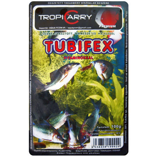Fagyasztott TropiCarry Tubifex - díszhalak részére (100g/30 adag)