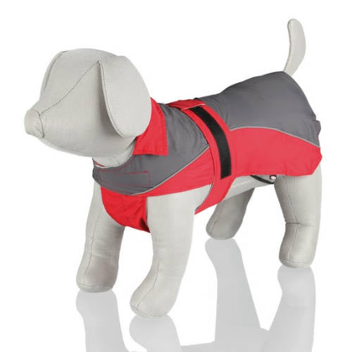 Trixie Lorient Raincoat - esőkabát (piros,szürke) kutyák részére (S) 35cm