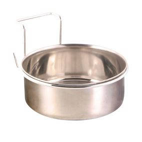 Trixie Bowl with Holder, Stainless Steel - madáretető (fém) kalitkákba (300ml/ø9cm)