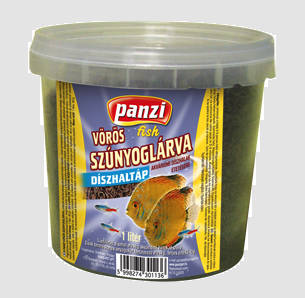 Panzi Vörös szúnyoglárva - táplálék díszhalak részére (vödrös) 110g