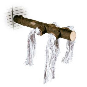 Trixie Perch with Rope - ülőrúd kötéllel (kéreg fa) díszmadarak részére (25cm)
