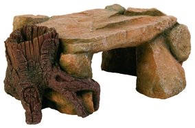Trixie Rock Plateau with Tree Stump - dekoráció akváriumba (25cm)