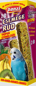 Panzi Csemege Rúd Hullámos papagájok részére trópusi gyümölcsökkel (2db)