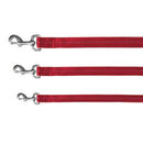 Trixie Softline Elegance póráz - piros/bézs (L-XL) 1m/25mm