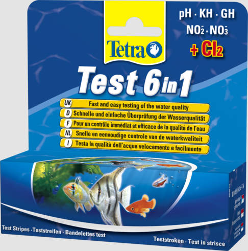 Tetra Test 6 in 1 - vízminőség teszt akváriumokhoz (25csík)