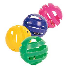 trixie 4521 cicajáték szett műanyag labda csengővel 4 db 4cm
