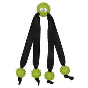 Trixie Toy Ball with Strap Legs - natúr gumi játék (süni labda kötéllel) kutyák részére (Ø3,8/24cm)