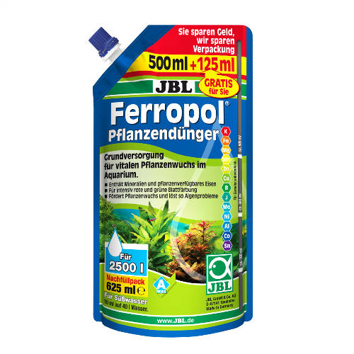 JBL Proflora Ferropol - növényi műtrágya (utántöltő) édesvízi akváriumokhoz (625ml)