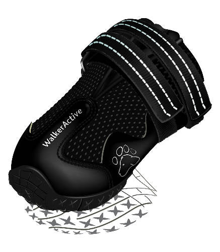 Trixie Walker Active Protective Boots - csízma (fekete) kutyák részére (S-M)