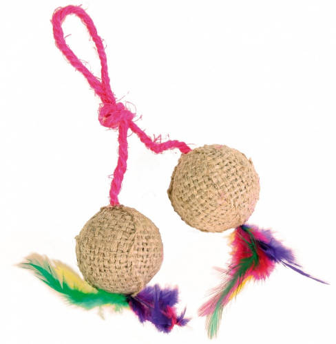 Trixie 2 Balls on a Rope - játék (labdák) macskák részére (Ø4,5cm)