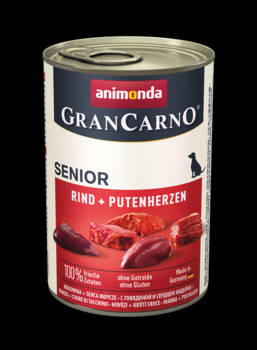 Animonda GranCarno Senior (marha,pulykaszív) konzerv - Idős kutyák részére (400g)