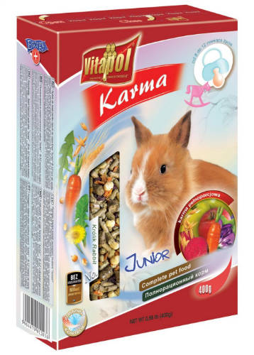 Vitapol Karma Complet (junior) - Teljesértékű eledel - fiatal nyulak részére (400g)