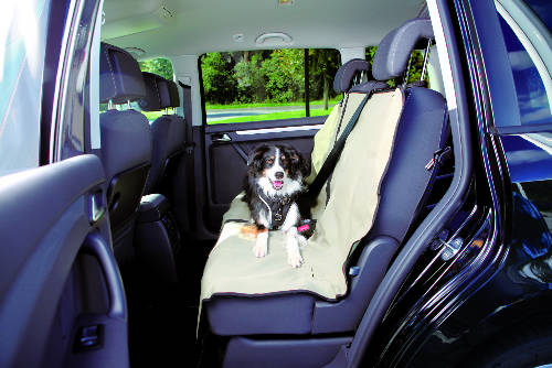 Trixie Protective Car Seat Cover, dividable - autós üléstakaró (hátsó ülésre,bézs) 1,40x1,20m