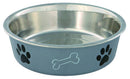 Trixie Stainless Steel Bowl - fémtál műanyag borítással (mintás, többféle színben) kutyák részére (1,5l/Ø21cm)